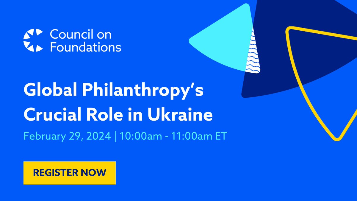 Two years of war in Ukraine has sparked an outpouring of aid, but philanthropic support is still needed. Join us, @philea_eu and @MottFoundation on Feb. 29 to learn about the present state of the war and why it’s not too late to get involved.

Register: bit.ly/4bOuIW7