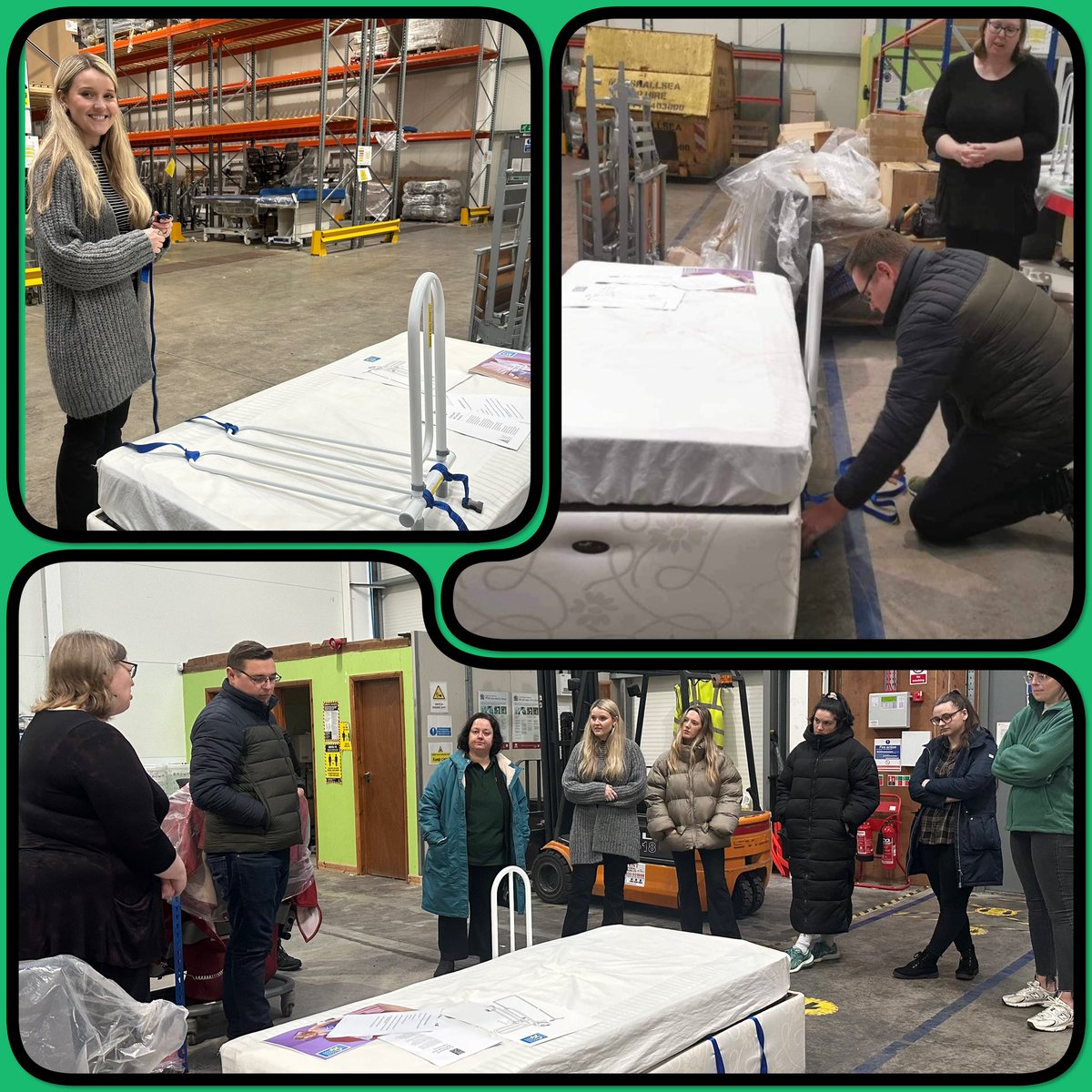 rebeccardavis79's tweet photo. Great bed leaver training day with our OT equipment trainers. Always something new to learn #bestpractise @CTMUHBOT #hintstipsandknowledge #SafetyFirst @RachieG_E https://t.co/EUyK7B1SFO