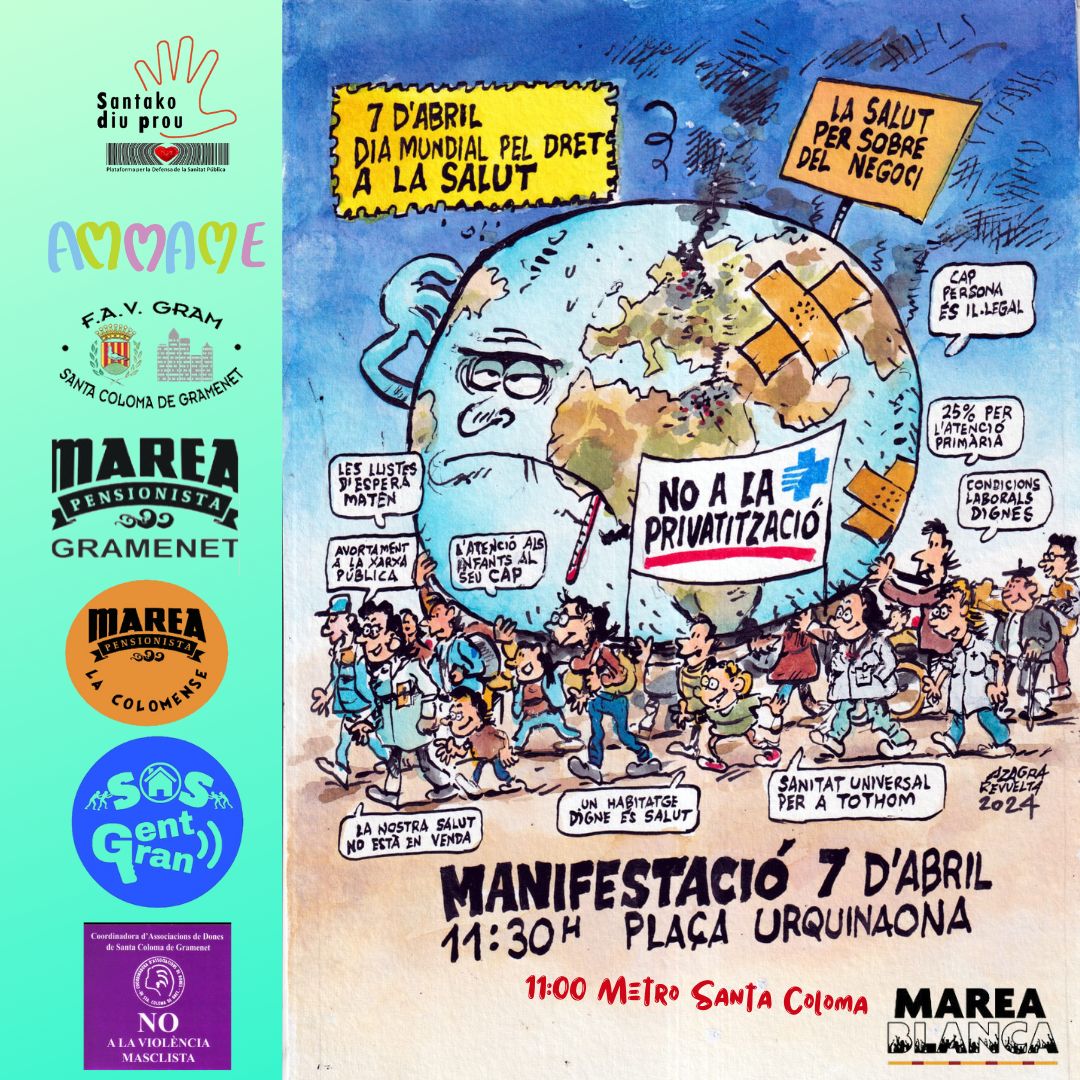 Desde <a href="/SantakoDiuProu/">Santako Diu Prou</a> seguimos avanzando junto a las demás entidades de #santacoloma en la organización, difusión y movilización de cara al #7Abril2024