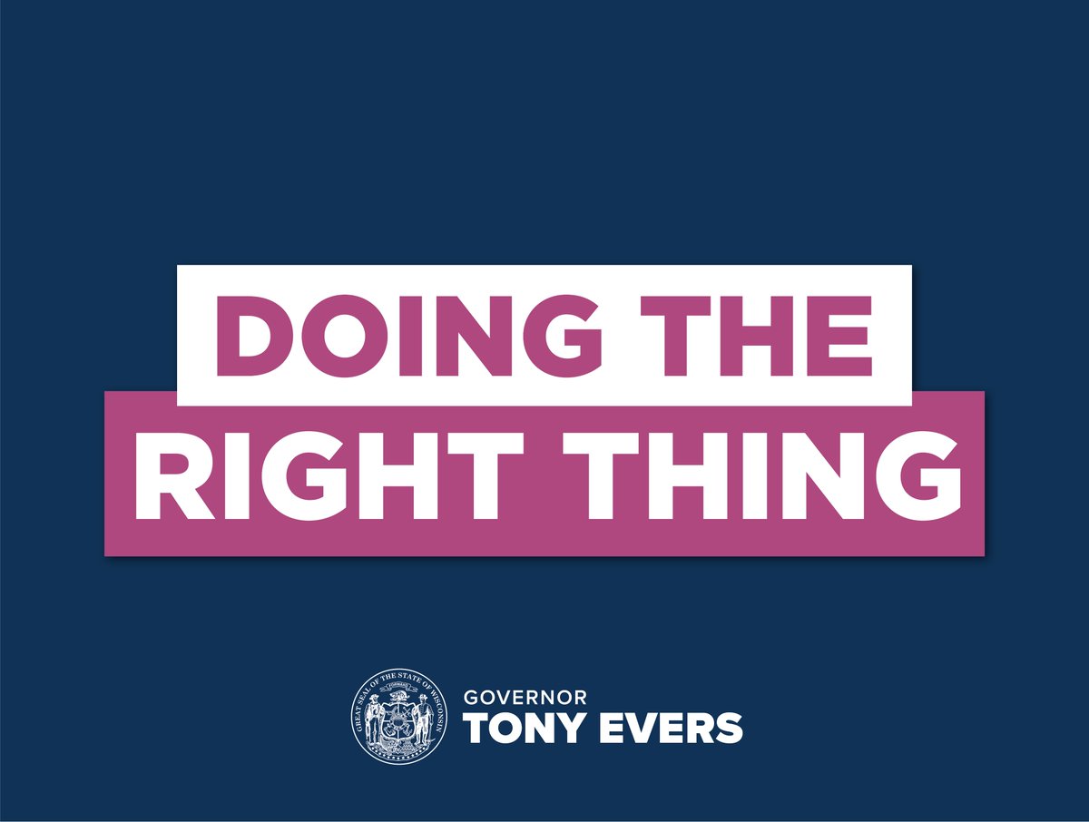 GovEvers's tweet photo. MONDAY: I signed fair maps for Wisconsin’s Legislature.

NEXT UP: fair maps for our congressional districts.

We want to end gerrymandering in Wisconsin at every level, so I’m asking the Wisconsin Supreme Court to review our congressional maps to make sure those are fair, too. https://t.co/tzRDlvBSER