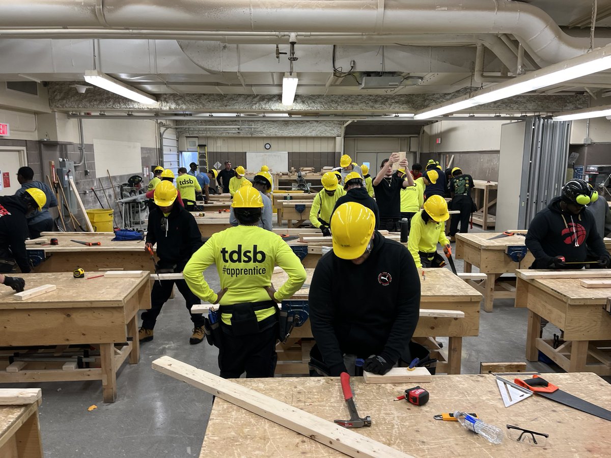 The Quick Start to Construction program is in full swing! Students spend 2 weeks @GBCollege learning the skills necessary to make an impact at their paid OYAP placement with a restoration contractor. @DavidPiccini @tdsb @TDSB_EL