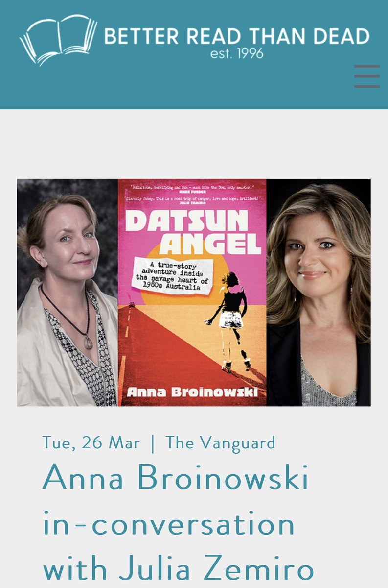 Thrilled to be launching my friend Anna Broinowski’s book at The Vanguard Newtown March 26 Book tix here! betterreadevents.com/events/anna-br… @HachetteAus
