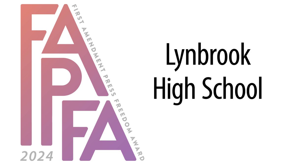 Congratulations to Lynbrook High School, San Jose, California, one of 28 recipients of the 2024 First Amendment Press Freedom Award. It is Lynbrook's first year receiving the award. Read more: jea.org/wp/blog/2024/0… @jeaNorCal @FUHSDStrong
