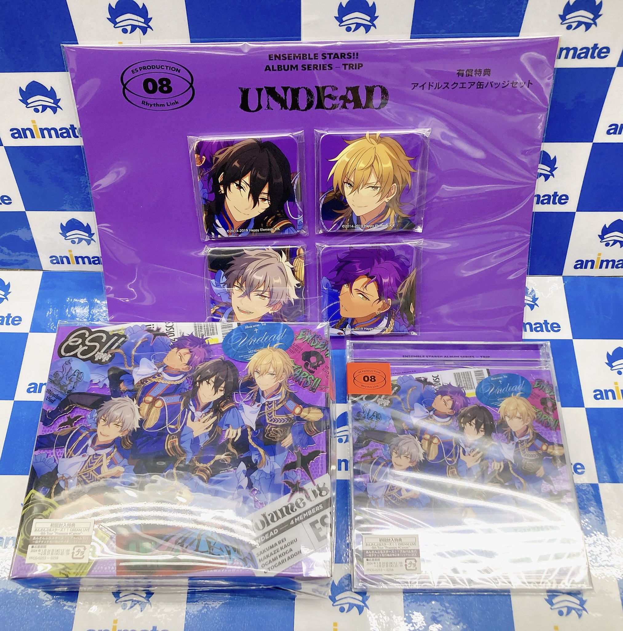 UNDEAD アルバム アニメイト特典 TRIP　初回限定盤 スクエア缶バッジ あんさんぶるスターズ！！アルバムシリーズ 『TRIP』 UNDEAD