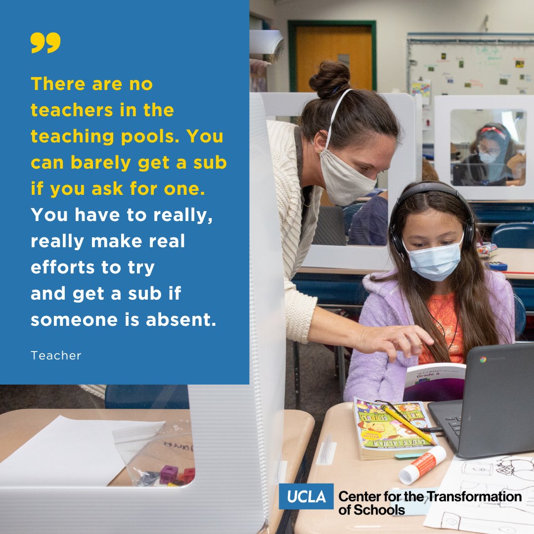 Teaching shortages are becoming more widespread post-COVID, affecting student academic success &amp; putting staff health &amp; retention at risk. One teacher explained how difficult it was to find a substitute teacher. Learn more: tinyurl.com/w72bpdsy