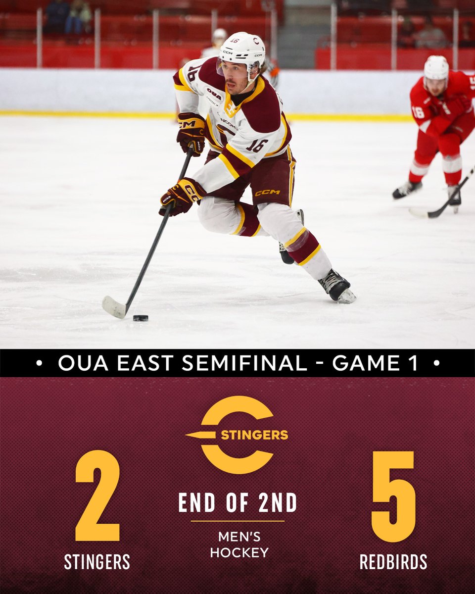 <a href="/Concordia_MH/">Concordia Stingers Men’s Hockey</a> 🐝🏒MHKY | End of 2nd 

Some work to do in the 3rd. 

#CUhockey #CUstingers