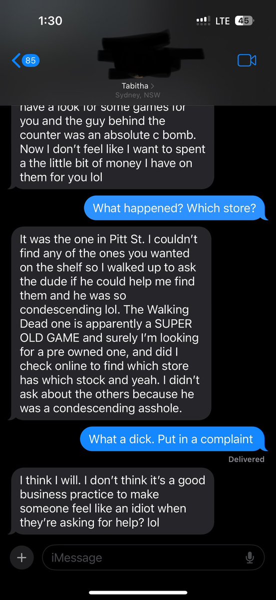 NITS2899's tweet photo. @EBGamesAus Only reason I go to you is years of carrot accumulation. Being on Norfolk Island I asked my wife to shop while in Sydney for TayTay. Dude must have been having a bad morning. https://t.co/DqSbg122cl
