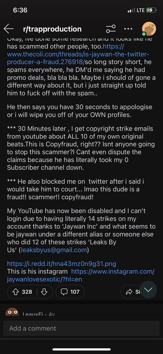 <a href="/DistroKid/">DistroKid</a> so can we talk about people openly and blatantly abusing your copyright submissions system with fake reports? I just had my account banned over fraudulent copyright claims and he admitted it beforehand.