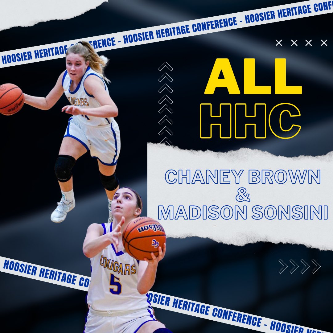 Congratulations to GC’s Chaney Brown and Madison Sonsini on making the All-Hoosier Heritage Conference team! 

<a href="/GCHSWomensBball/">Greenfield-Central Women's Basketball</a>