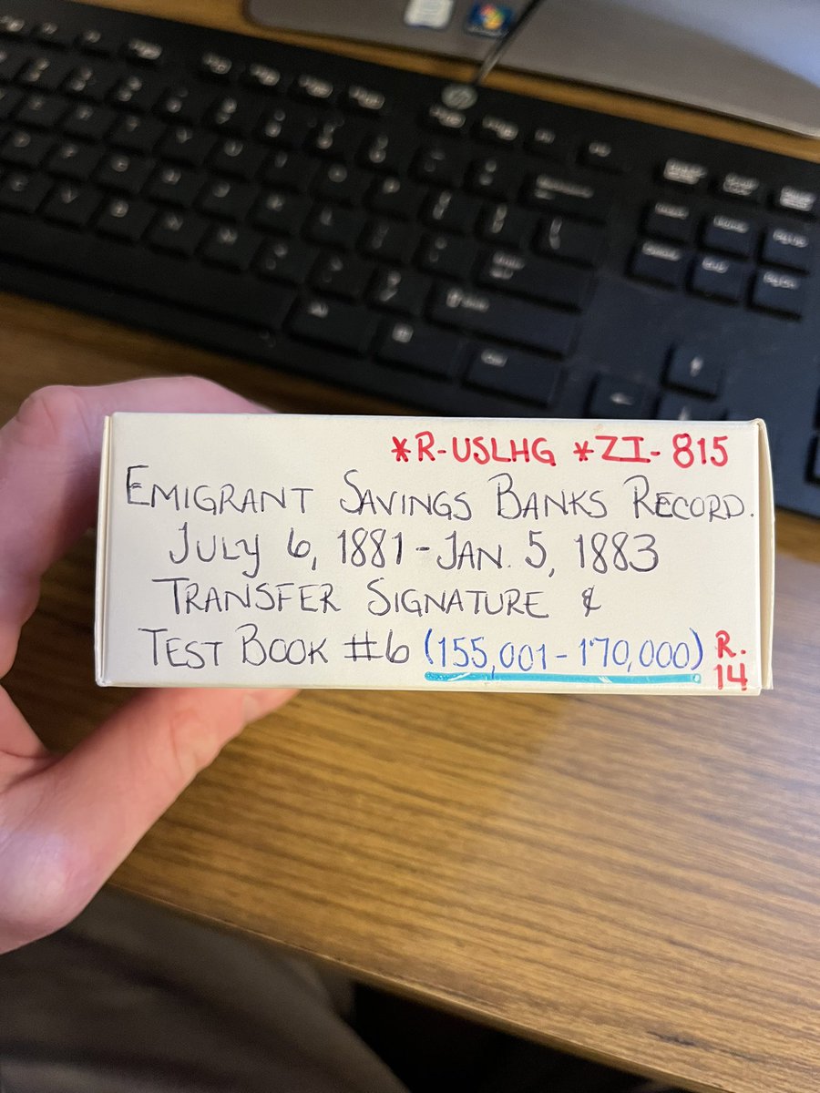 michael_agovino's tweet photo. The Emigrant Savings Bank #Records are absolutely amazing and vital for the field of #genealogy. Do you know when you login and there are those multiple #verifications you must hurdle through? Well, that was a thing in the 19th century too! Including the security phrases. #nyc 🔍 https://t.co/8501wi20NE
