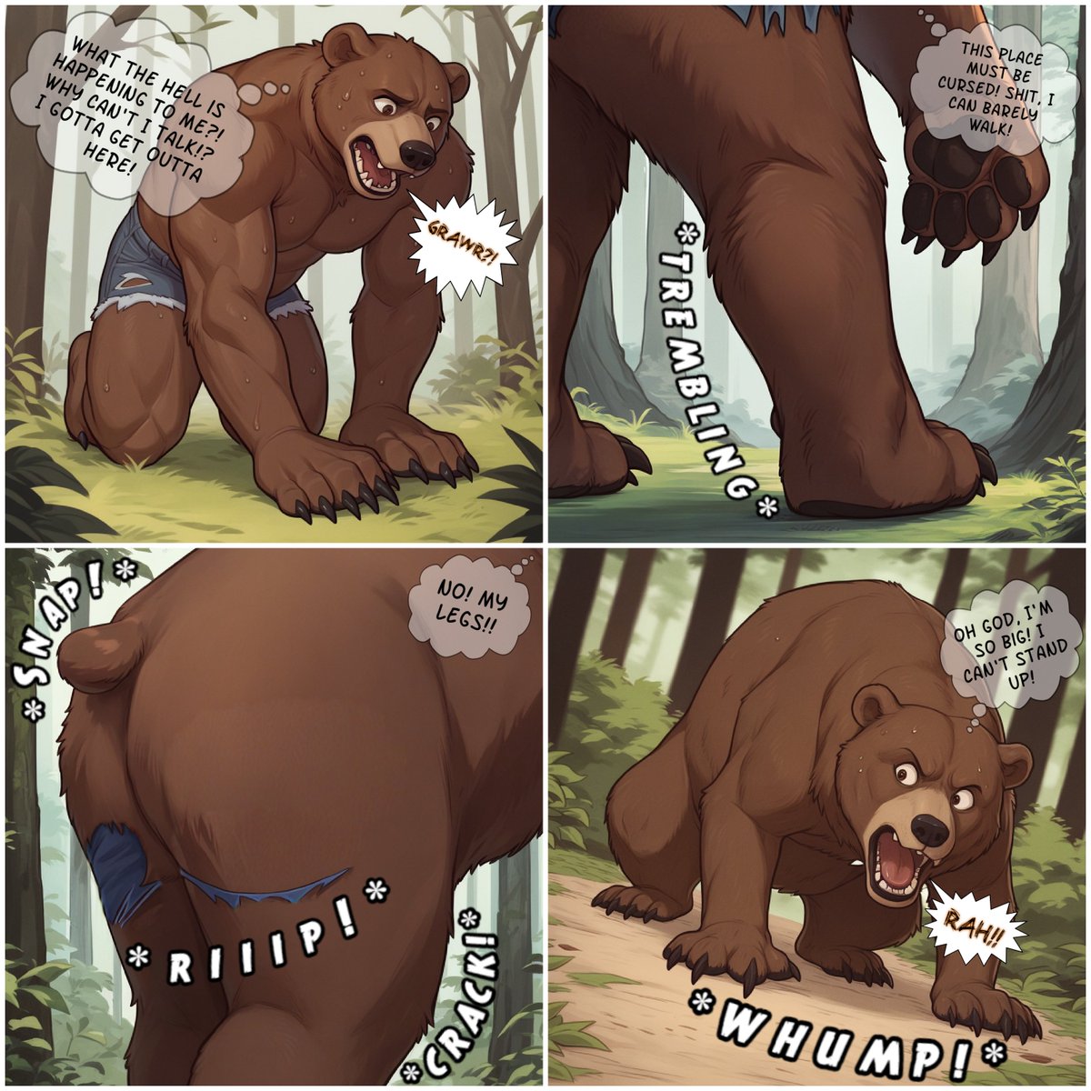 AlwaysFeral_TF's tweet photo. Mother Bear (Brown Bear TF TG Comic)

Wanted to try out a feral TF in this more "comic-y" style, and I just like bear TFs. World doesn't have enough bear TFs 😅

#TF #TG #TFEveryday #TFTuesday #Transformation https://t.co/r9wuEJ715H