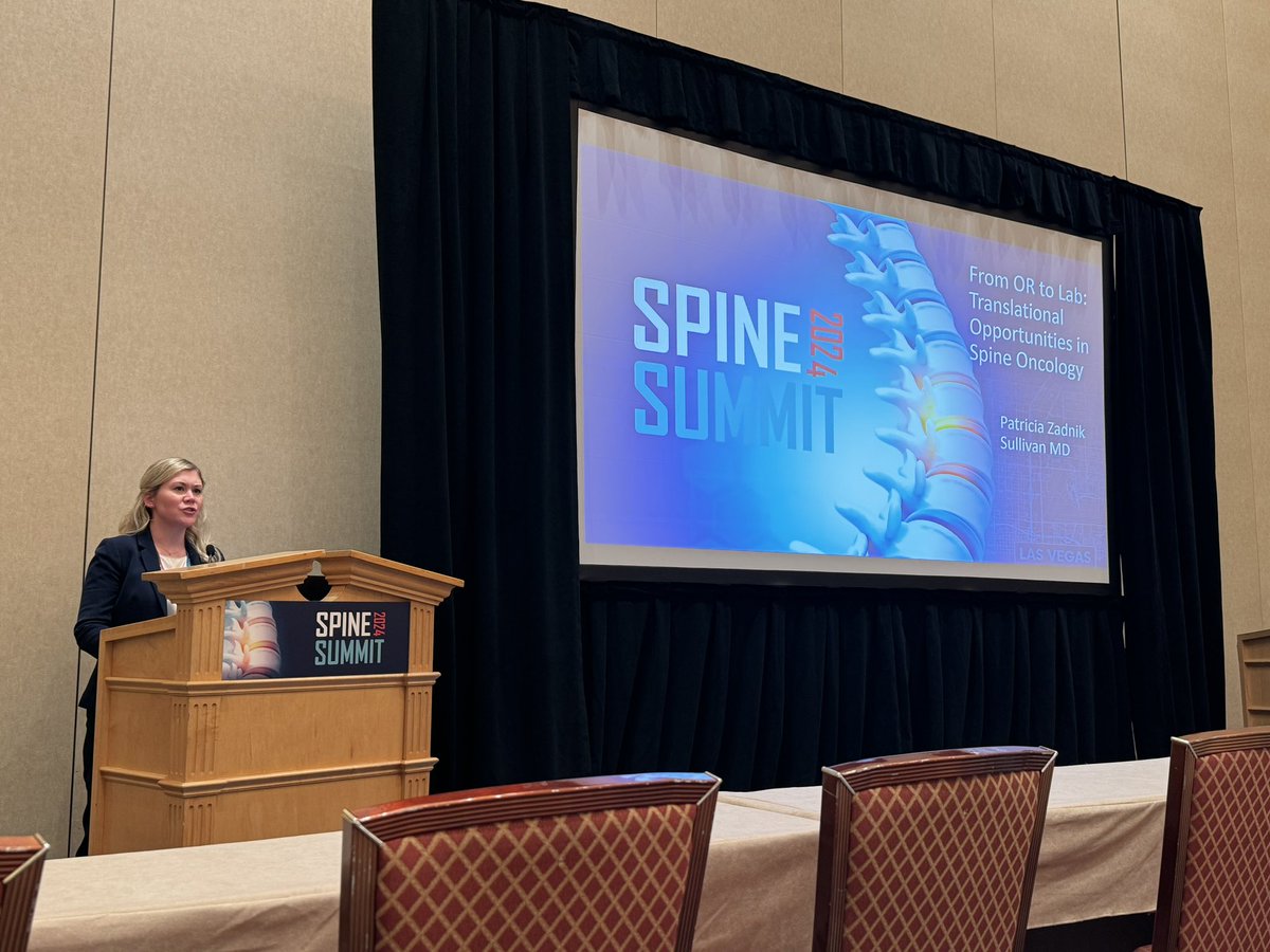 Dr. Patty Sullivan highlights translational research opportunities and strategies in spine oncology. From the operating room to the laboratory <a href="/spinesection/">AANS/CNS Spine Section</a> <a href="/SullivanSpine/">Dr. Patti Zadnik Sullivan</a> <a href="/BrownNSGY/">Brown Neurosurgery</a>