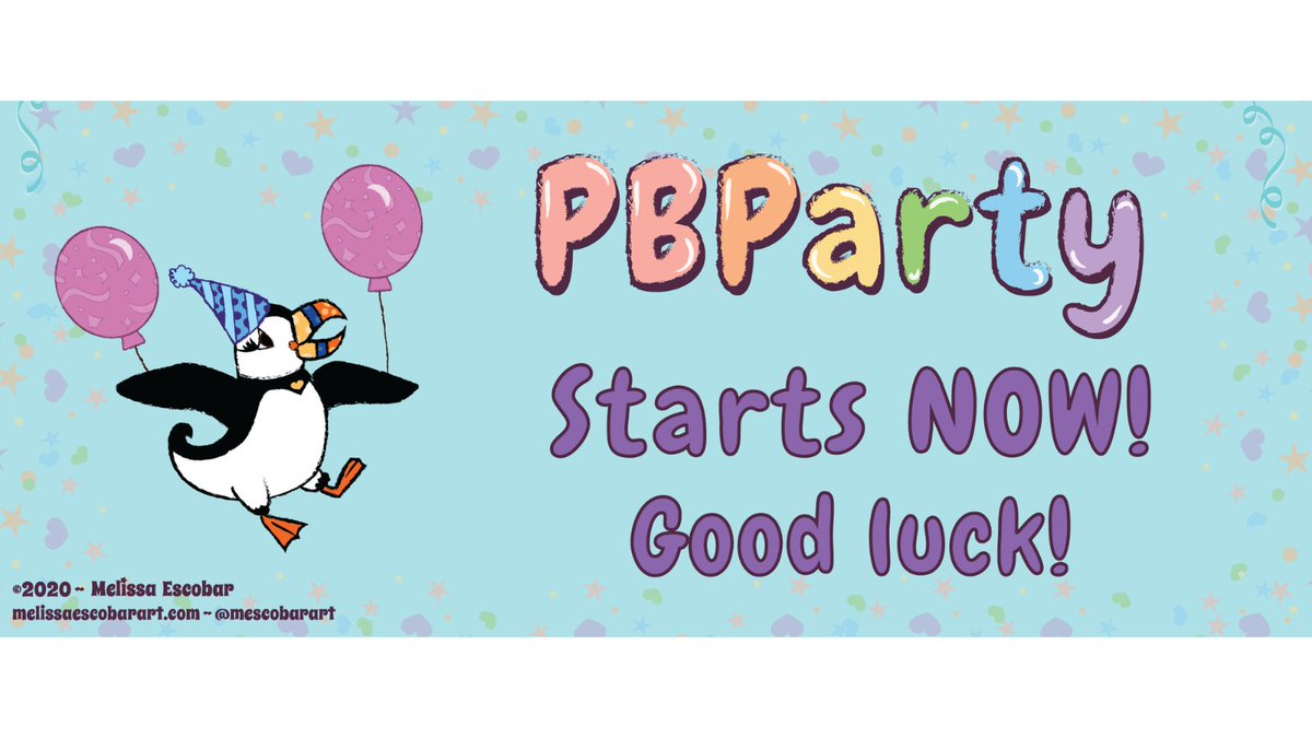 The 2024 #PBParty contest window is officially open. Wahoooooo! You have until 8 pm EST to enter. 

Judges <a href="/SylviaiChen/">Sylvia Chen 余愛莉 is 🥳 about TRICKY CHOPSTICKS!🥢📕</a>, <a href="/GDavisBooks/">Gabriele Davis</a>, <a href="/Scarbrough_Art/">Layton Scarbrough</a>, @mar_illustrates, <a href="/BrittanyPomales/">Brittany Pomales | IT STARTED WITH A P</a>, @ProfessorAixa, Jenna Waldman &amp; I can't wait to see your entries. 

Good luck! ✨✨✨✨✨