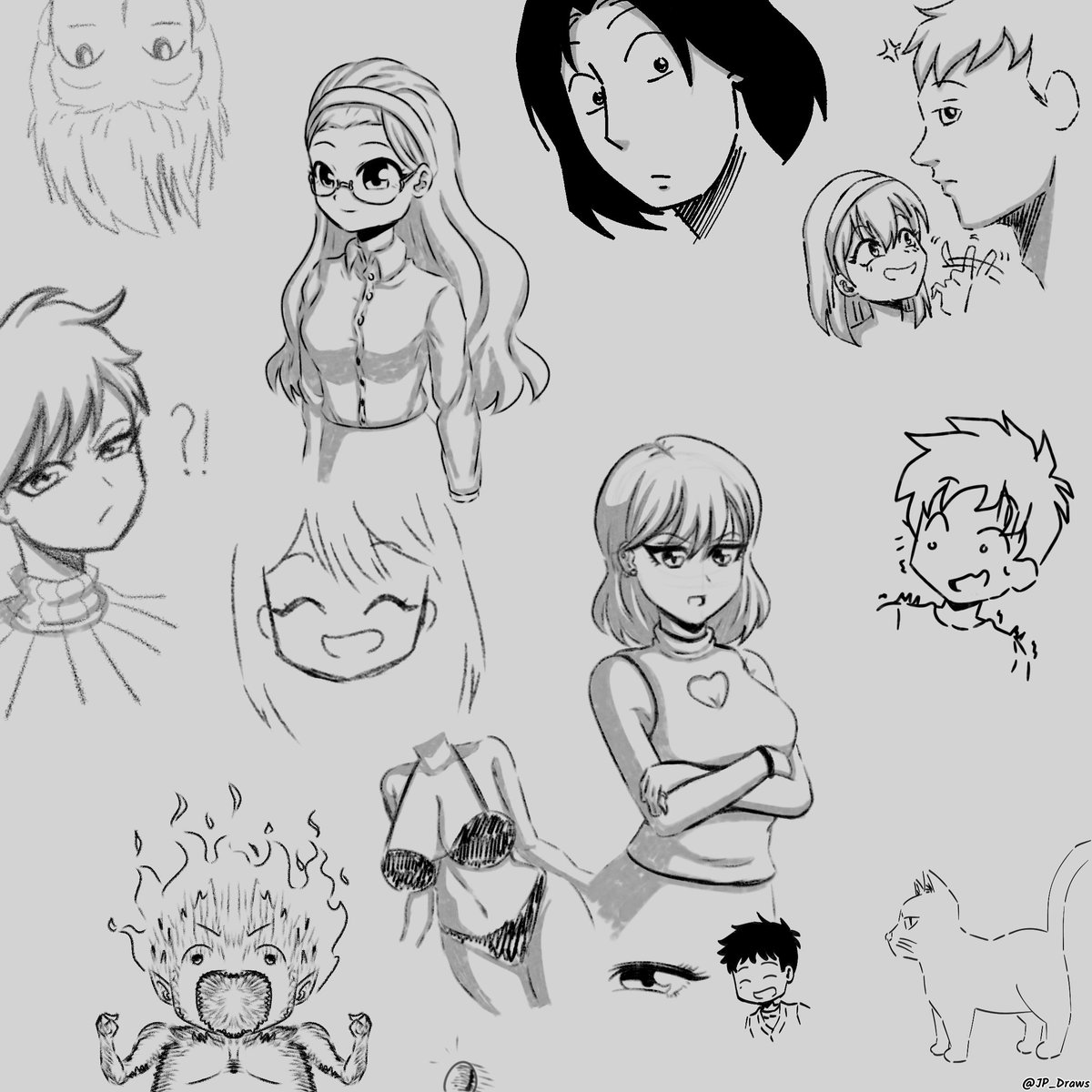 JP_Draws's tweet photo. Some brush tests
#DrawPractice #sketch https://t.co/ipNjtPvPms
