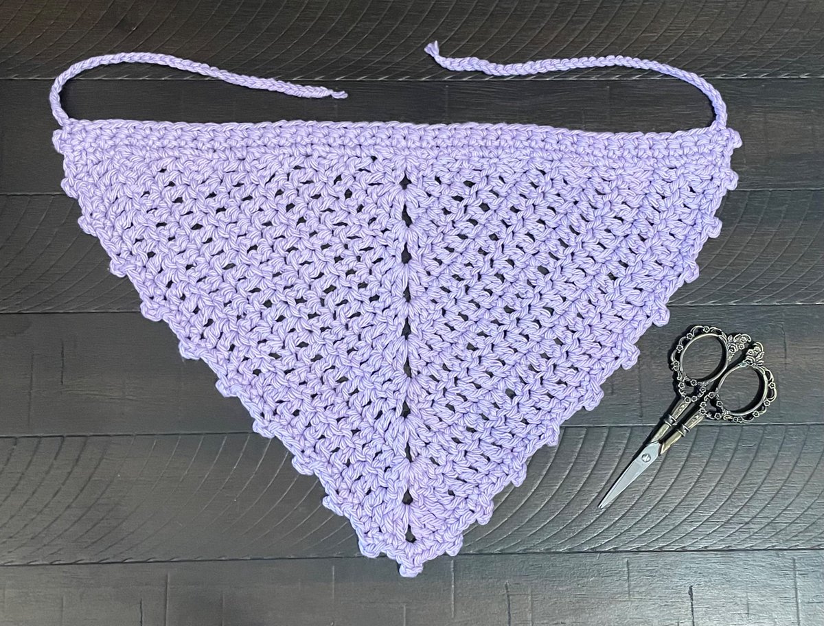 Lavender crochet bandana 🪻🤍