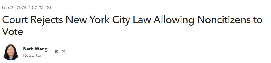 🚨🚨🚨 HUGE NEWS!!! 🚨🚨🚨 The lawsuit we brought against the City of New York to prevent noncitizen voting has been settled in the appellate court - AND WE WON!! Alongside my colleagues @InnaVernikov @JoeBorelliNYC @CMDMCarr @CMBobHoldenNYC @VickieforNYC and @NMalliotakis