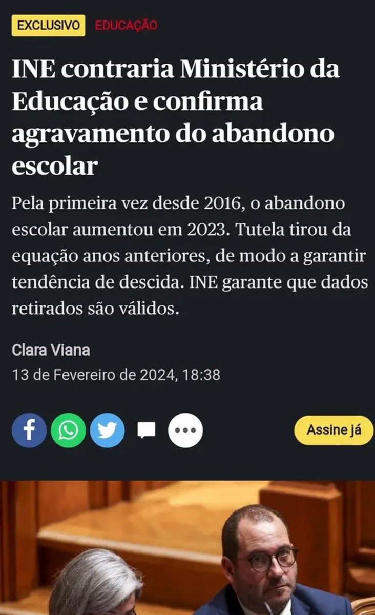 O INE tem dados insuficientes