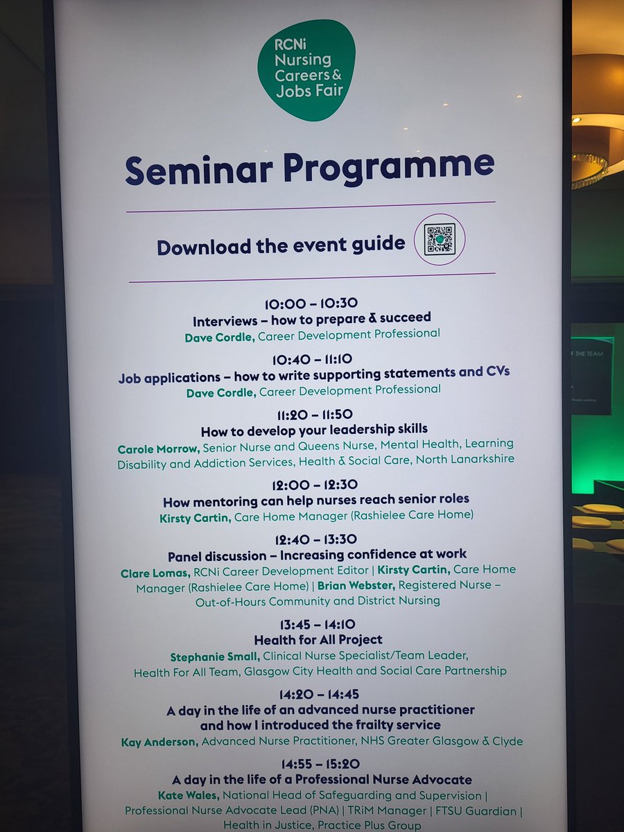 Come and see us at the @RCN Careers and Jobs Fair in Glasgow today #futurenurses #care home nurses #development #nurserecruitment @sharonm01497341 @NHSLanarkshire @h_leg_mitch @pettigrewAllie