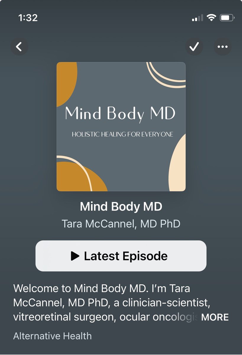 My friend and colleague Tara McCannel has started a podcast! 

Welcome to Mind Body MD. I’m Tara McCannel, MD PhD, a clinician-scientist, vitreoretinal surgeon, ocular oncologist and co-founder of Seyhart Wellness.