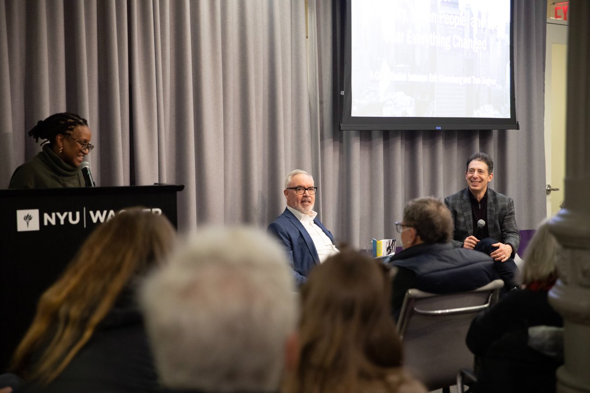 Thank you, @TomSugrue and @EricKlinenberg, for bringing an impactful conversation to NYU Wagner on Klinenberg's new book '2020: One City, Seven People, and the Year Everything Changed,' exploring the humanity, love, and loss of ordinary New Yorkers during a transformative year.