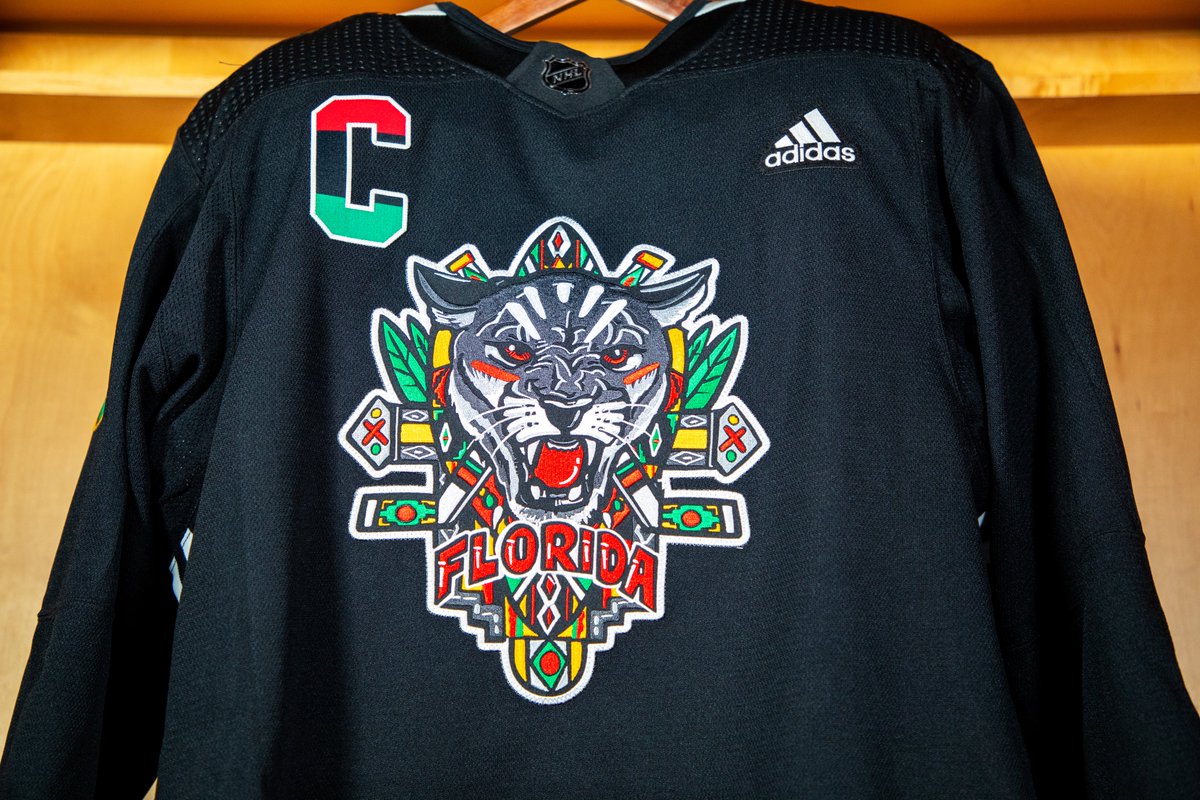 FlaPanthers's tweet image. An absolute beauty 😍

Proud to introduce you to our Black History Night jerseys as designed by King Redd!
