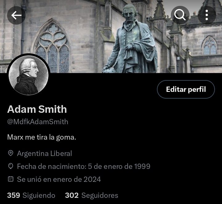 MdfkAdamSmith's tweet photo. Fua, tenia 10 seguidores el domingo, gracias liberales, son la mejor comunidad de todas, sigo a todos los que me sigan y VIVA LA LIBERTAD CARAJO https://t.co/l6RkhivLXl