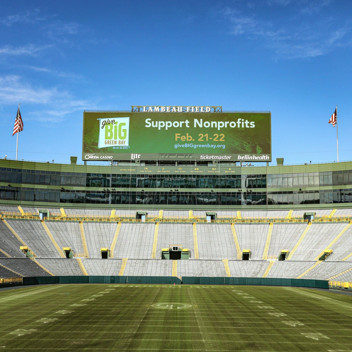 It's time to Give BIG Green Bay. 💪 Help support 50 nonprofit organizations on Feb. 21 until noon on Feb. 22! A $250,000 grant from the Green Bay #Packers Foundation, combined with the support of other generous donors, provides $500,000 in matching funds & incentives to ensure…