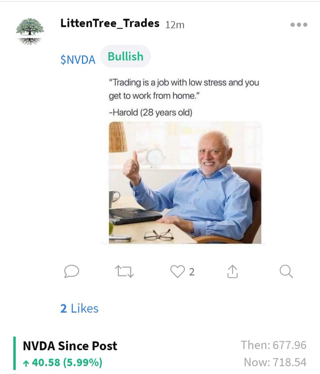 LittenTreeTrade's tweet image. $NVDA 😁🤑😁🤑👌🏻 #BULLISH