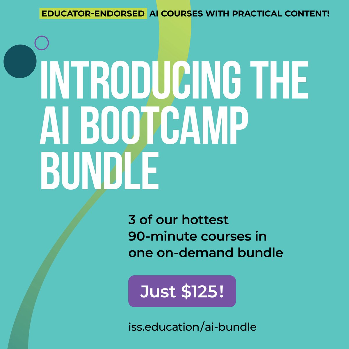 ISSCommunity's tweet photo. ISS is excited to offer our NEW AI Bundle, which groups three unique workshops into one great deal! Learn more about this bundle and how AI can aid educators with their day to day at https://t.co/w594fP6vi9.
#ISSedu #EdChats #EdTech https://t.co/BWYhtLFxkv