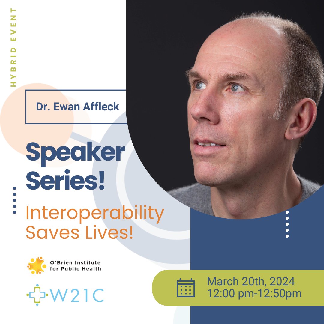 Join us for an in-depth chat about interoperability as a systematic, comprehensive, and evidential approach to quality-based digital health services. To register check out events.ucalgary.ca/centre-health-… #ucalgarymed #ucalgaryevents #interoperabilityinhealthcare