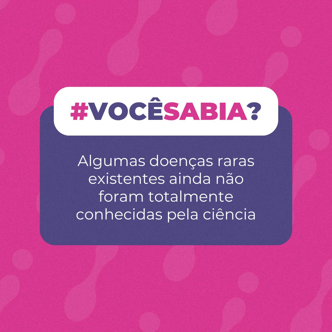 rarasrede's tweet photo. Imagine viver com uma condição que ainda não foi identificada ou compreendida pela ciência. A cada semana, novas doenças são descobertas, o que destaca a complexidade e a diversidade das doenças raras.

Vamos unir forças para promover a conscientização sobre essas condições! https://t.co/zcz3EGK1G8