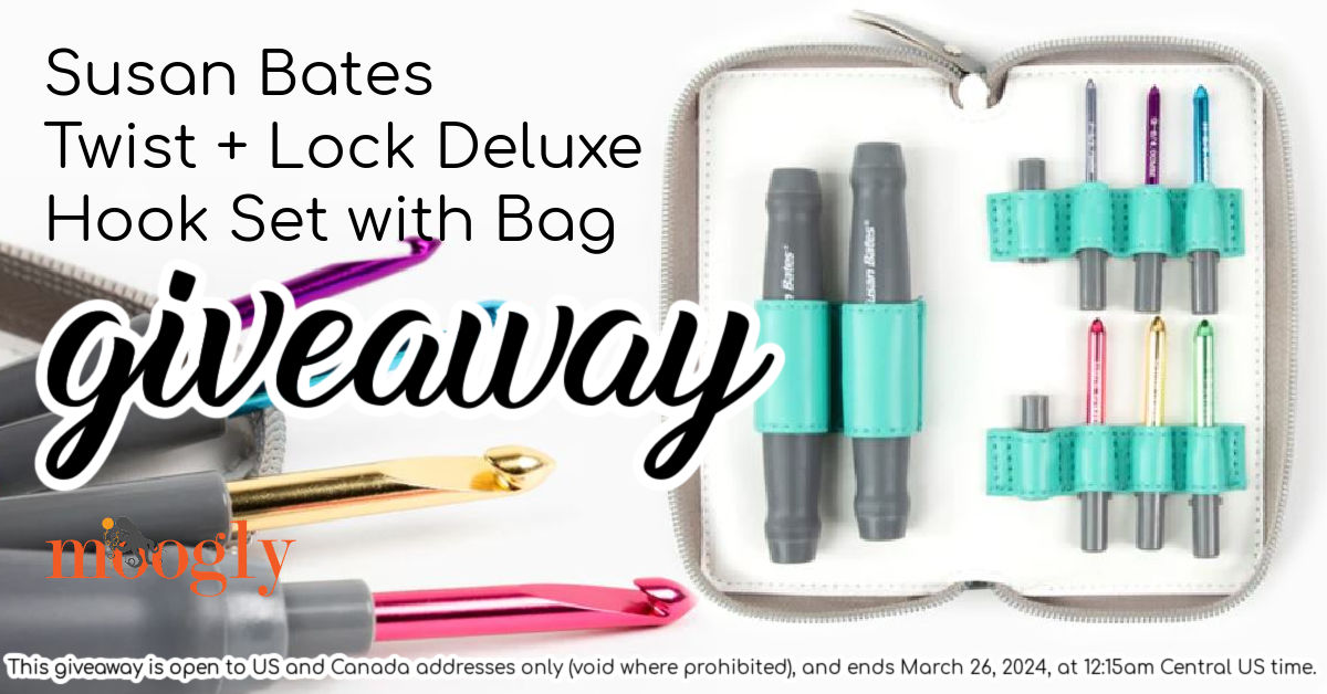 moogly on X: Always have the hook size you need (and a yarn cutter!)  handy! Enter to win the new Susan Bates Twist + Lock Deluxe Hook Set with  Bag on Moogly! @