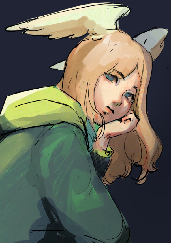 ユーニ(ゼノブレイド3) 「YAAAYbefore render / fully rendered 」|Klume 🐏のイラスト
