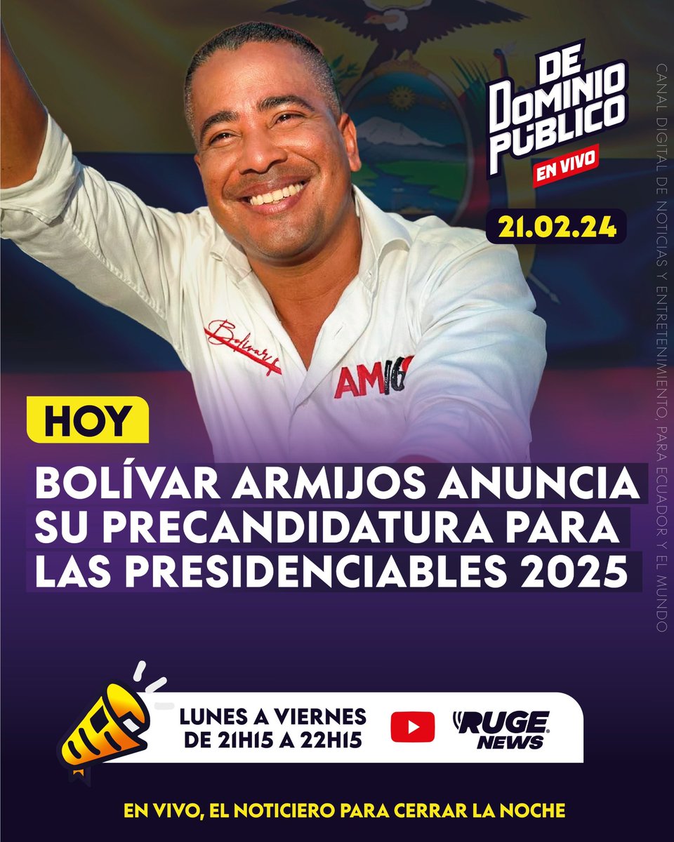 Hoy hacemos oficial nuestra precandidatura a la #Presidencia de la República, crearemos una gran alianza por el bienestar del país. ¡CAMINEMOS JUNTOS DE NUEVO! #ecuavisa #teleamazonas #LaPosta #Ecuador