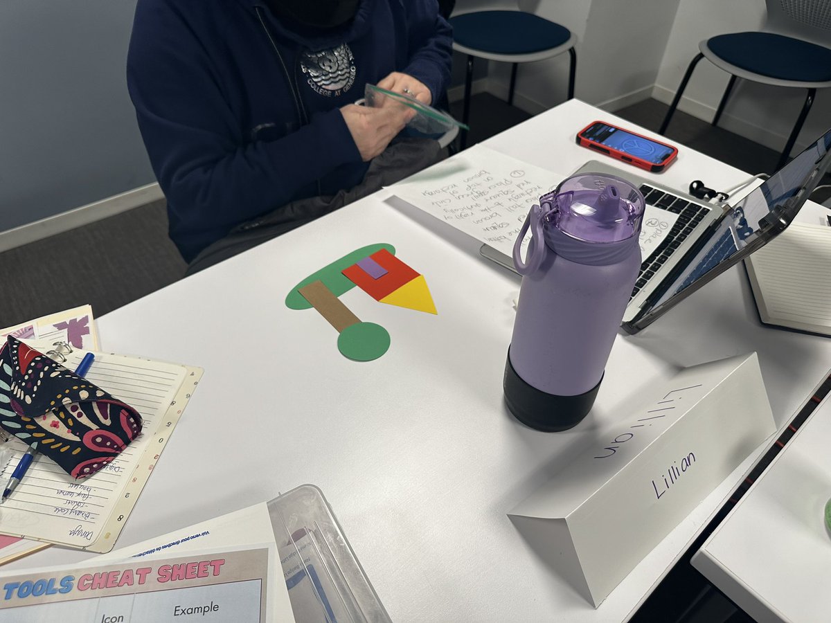Nadia916's tweet image. Algorithm art anyone? 1st we designed algorithm art using @cricut DS, then we write out the algorithm for someone to recreate our designs! Lots of debugging along the way🐞These teachers were amazing! @CS4AllNYC #csforallnyc