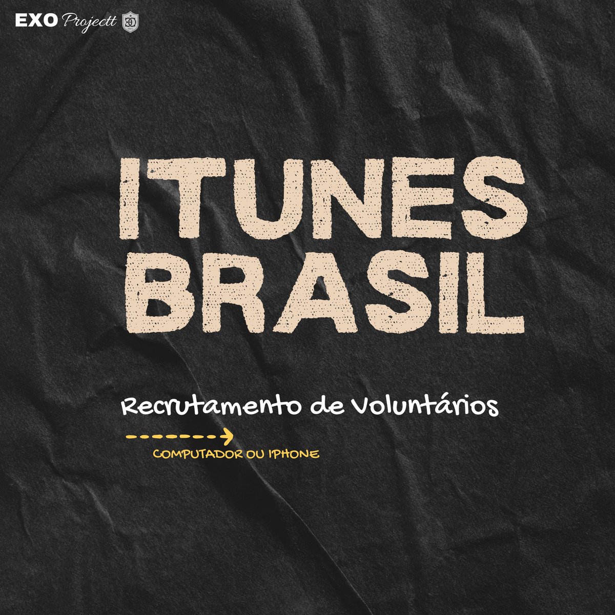 ExoProjectt's tweet photo. [📲] RECRUTAMENTO - ITUNES BRASIL

Estamos em busca de voluntários para efetuar compras no iTunes para o lançamento de #RB2U.

Interessados, chamar na DM! 🔥
#Lay #LayZhang #EXO #EXOL https://t.co/5KIoeXdWhu