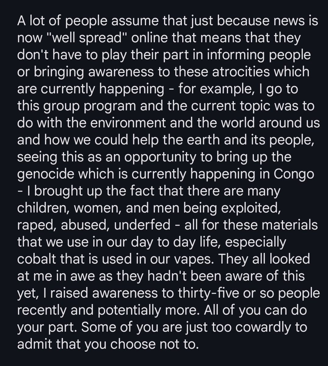 Your silence speaks loudly for your ignorance #FreeCongo 🇨🇩