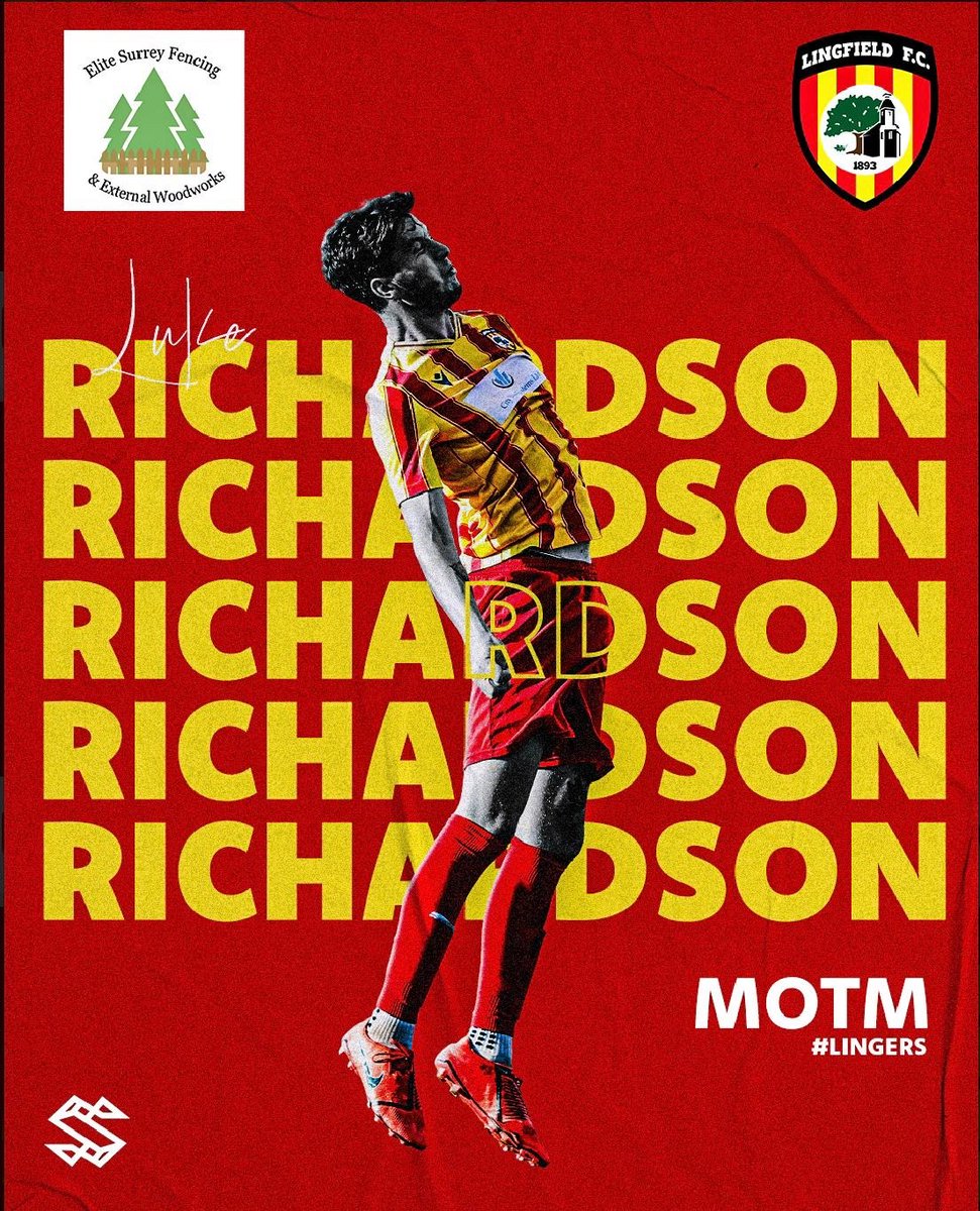 Lingfield_FC's tweet photo. ⚽️ MOM ⚽️

Player of the match in last nights victory goes to Luke Richardson who got a goal and an assist (from CB) in what was an outstanding reaction to going 1-0 down in the first half #Lingers https://t.co/UGzKMzuoaH