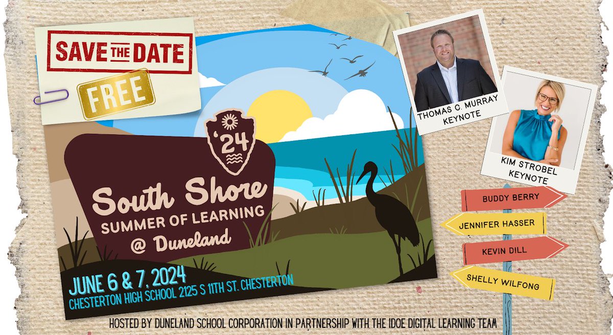 Got plans for June 6 & 7? Duneland School Corporation has teamed up with School City of Hammond to host the South Shore Summer of Learning at Duneland conference. Make plans to join us! #takeahike24 @INeLearn