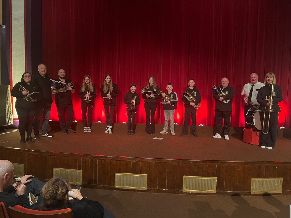 Last night we loved supporting the Bo’ness Fair @BonessFair playing at the Bo’ness Hippodrome <a href="/HippodromeFilm/">Hippodrome Cinema</a> before a showing of “The Coal Road”. It was also an honour to play happy birthday for former Fair Queen May Garrow who is 100 on Saturday!