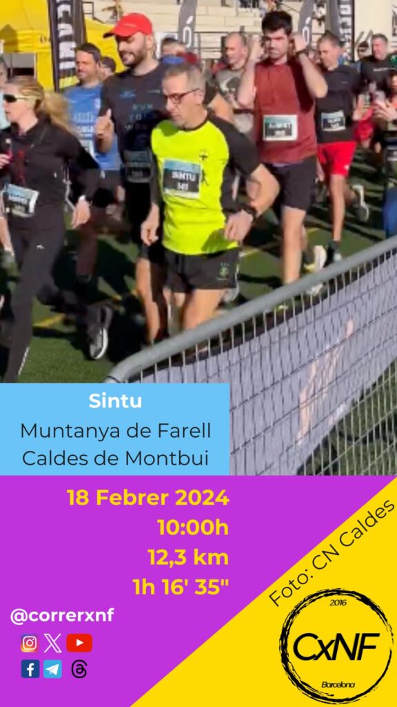 SintuRSoriano's tweet photo. 18 Feb 2024: 12,3k #CursaElFarell @CNCaldes #cncaldes.cat la cursa más completa de las medio traileras. La agonía más emocionante para los asfalteros y la mejor organizada de mi particular circuito. Mi tiempo 1:16:35 con 7:16 mejor que año anterior. Genial. Gracias fotografos👏 https://t.co/D1kgwaL2jt
