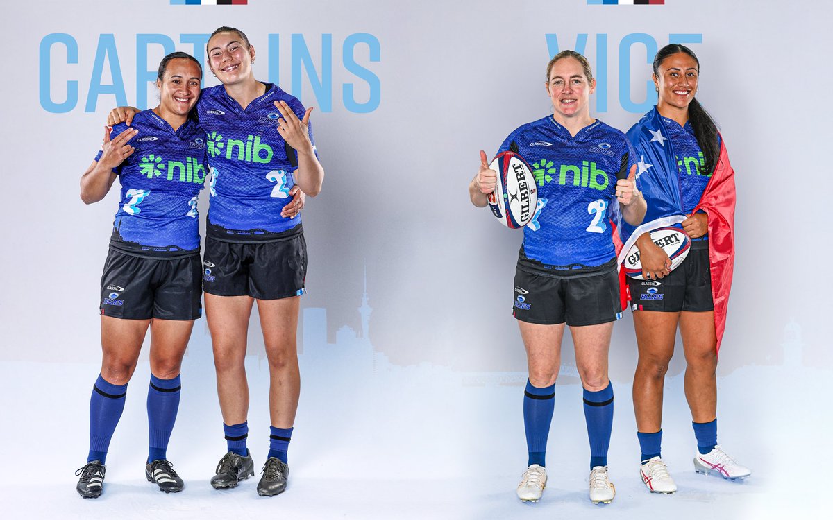 Your Aupiki co-captains and co-vice captains for 2024 💙

Ruahei Demant and Maiakawanakaulani Roos

Krysten Cottrell and Liana Mikaele-Tu’u