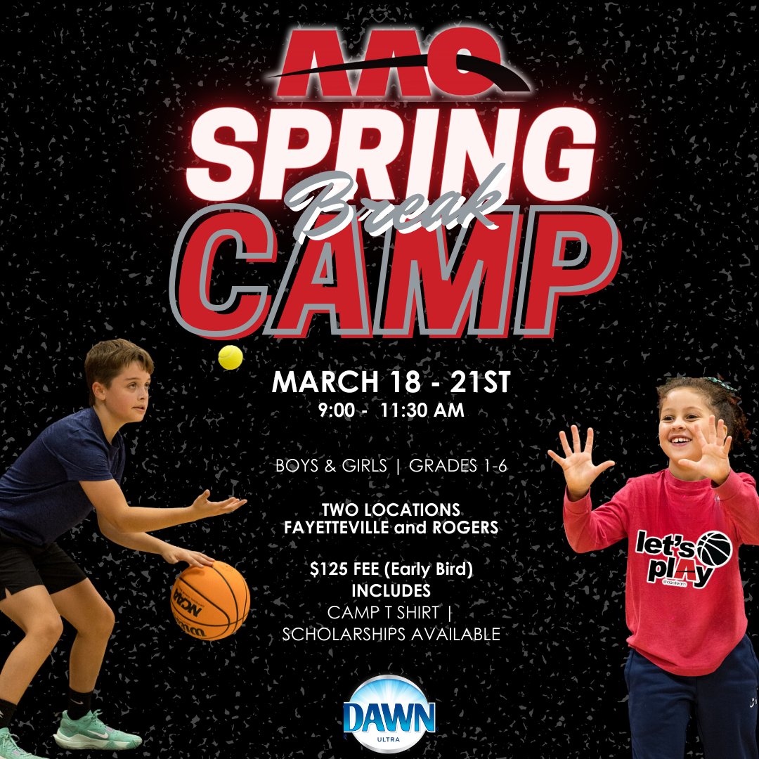 Planning on staying in NWA over spring break? We would love to see you in the gym if you are! Only one month away from our Spring Break Camp! Sign up on our website or the link in our bio!