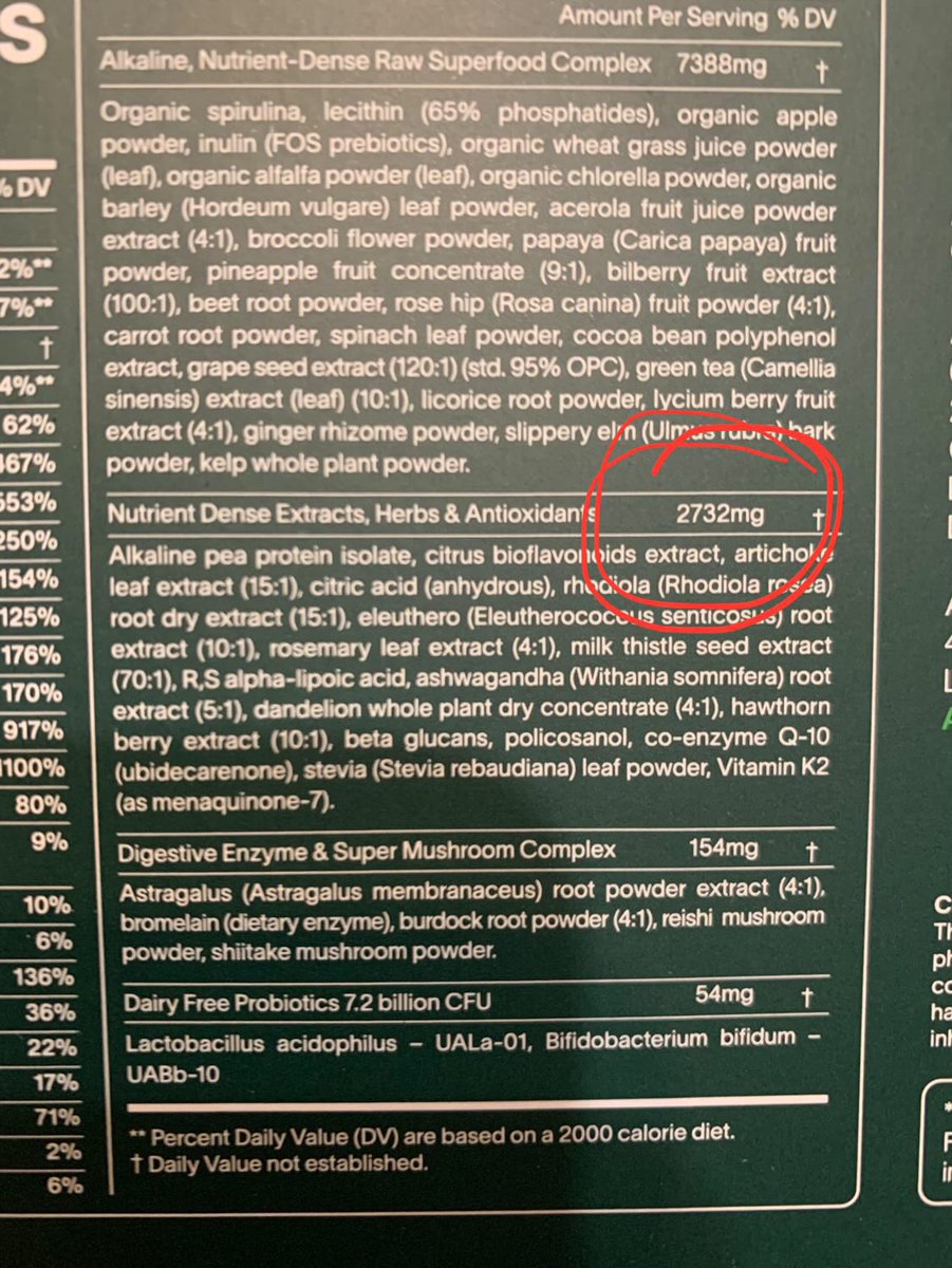 Edward_Smith92's tweet photo. @brady_h @MartinJDolfi Great? Essentially 2000 mg of that blend is pea protein isolate…a totally useless and unjustifiable dose added to bulk it out in plain sight, leaving only 700 mg for about 15 other ingredients, making it impossible to achieve an effective dose of anything 🤦🏼‍♂️ https://t.co/IfBrPgWQ63