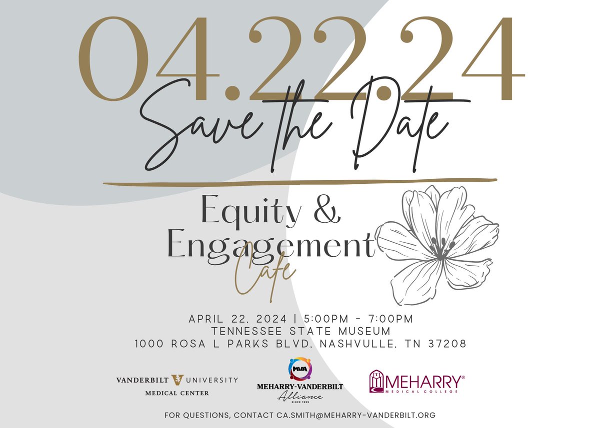 Meharry-Vanderbilt Alliance (@mvalliance) on Twitter photo #MarkYourCalendars! 🌟 2024 is the year of building and sustaining powerful networks in #healthequity. 🌟 Researchers & organizers CONNECT to help each other eliminate health disparities. Stay tuned for details! <a href="/Kripalani_Sunil/">Sunil Kripalani, MD, MSc</a> @VUMC_Insights <a href="/MeharryMedical/">Meharry Medical College</a> <a href="/CHENNashville/">CHEN</a> #MarkYourCalendars! 🌟 2024 is the year of building and sustaining powerful networks in #healthequity. 🌟 Researchers & organizers CONNECT to help each other eliminate health disparities. Stay tuned for details! <a href="/Kripalani_Sunil/">Sunil Kripalani, MD, MSc</a> @VUMC_Insights <a href="/MeharryMedical/">Meharry Medical College</a> <a href="/CHENNashville/">CHEN</a>