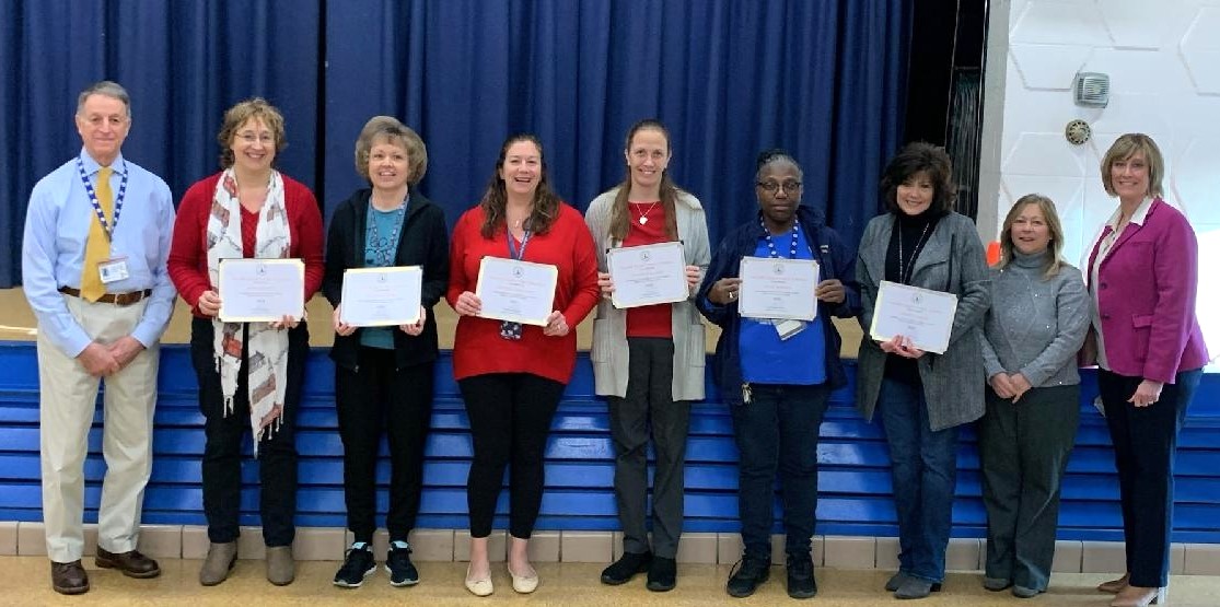 Congratulations to these amazing Mt. Harmony Elementary staff for their dedicated service! We appreciate all you do for our students & staff! M. GIESSNER-35 YRS S. NISWANDER & M. SANCHEZ-30 YRS J. WILSON-25 YRS S. WENDLAND-20.5 YRS J. FLEMING, J. HAWKINS, & J. STALLINGS-20 YRS