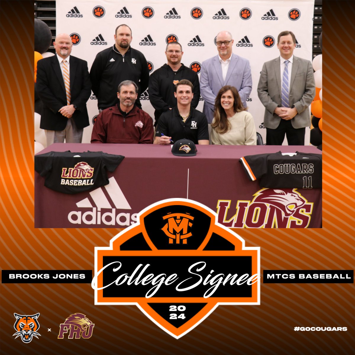 MTCS Athletics (@mtcsathletics) on Twitter photo Congrats to Brooks Jones on signing to play baseball with <a href="/FHU_LIONS/">FHU Lions Baseball</a> today!! <a href="/mtcsbaseball/">MTCS Baseball</a> <a href="/cecil_joyce/">Cecil Joyce</a> <a href="/WGNSSportsRadio/">WGNS Primetime Sports</a> <a href="/MainStreetPreps/">Main Street Preps</a> #GoCougars Congrats to Brooks Jones on signing to play baseball with <a href="/FHU_LIONS/">FHU Lions Baseball</a> today!! <a href="/mtcsbaseball/">MTCS Baseball</a> <a href="/cecil_joyce/">Cecil Joyce</a> <a href="/WGNSSportsRadio/">WGNS Primetime Sports</a> <a href="/MainStreetPreps/">Main Street Preps</a> #GoCougars