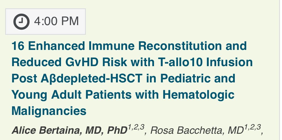 Now… oral abstracts session at #Tandem2024.
To see two of them… one about MSCs and the other of my friend Alice B. both to improve treatment of GvHD