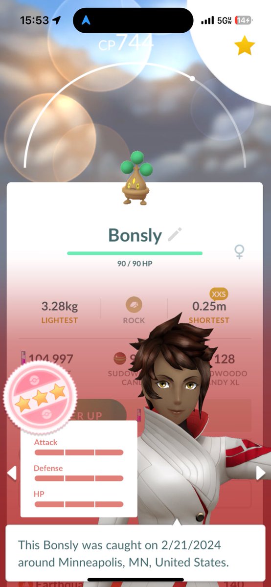 Hatched, not one, but TWO hundo Bonsly in a row!! …and one is XXS 🥹