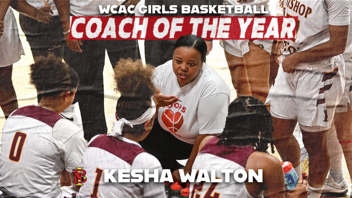 That's WCAC Coach of the Year Kesha Walton, thank you very much! Congratulations to Coach Kesha on an amazing year (so far!) with the girls basketball program. #AdvanceAlways #GreatToBeACardinal